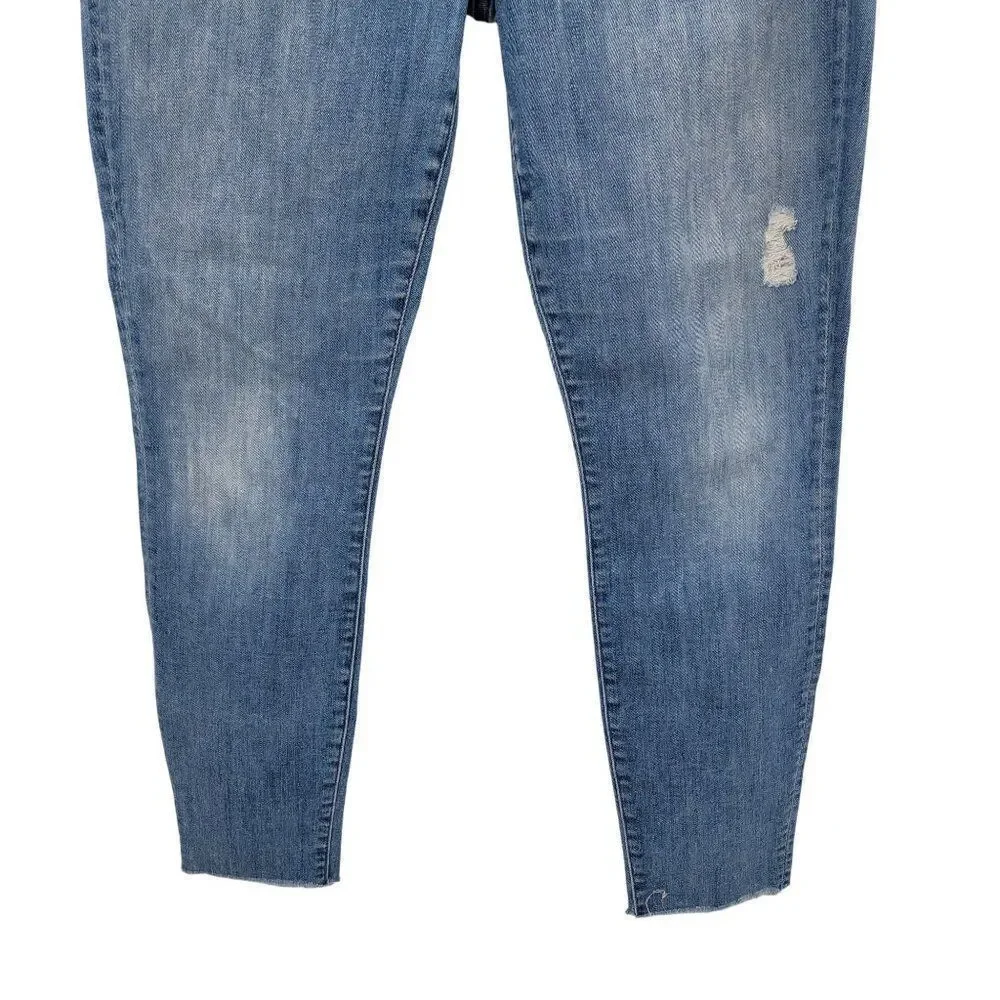 Mother The Stunner Ankle Fray Graffiti Girl Jeans 29 Medium Wash - Picture 7 of 14
